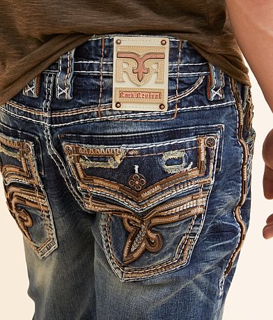 Rock Revival Tanner Boot Stretch Jean back pocket view