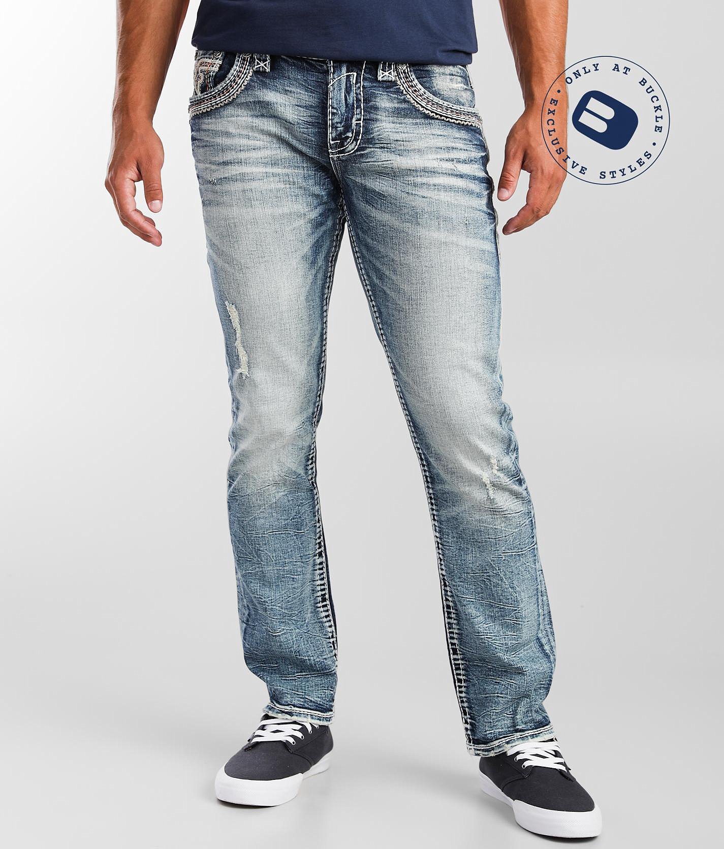 straight leg rock revival jeans