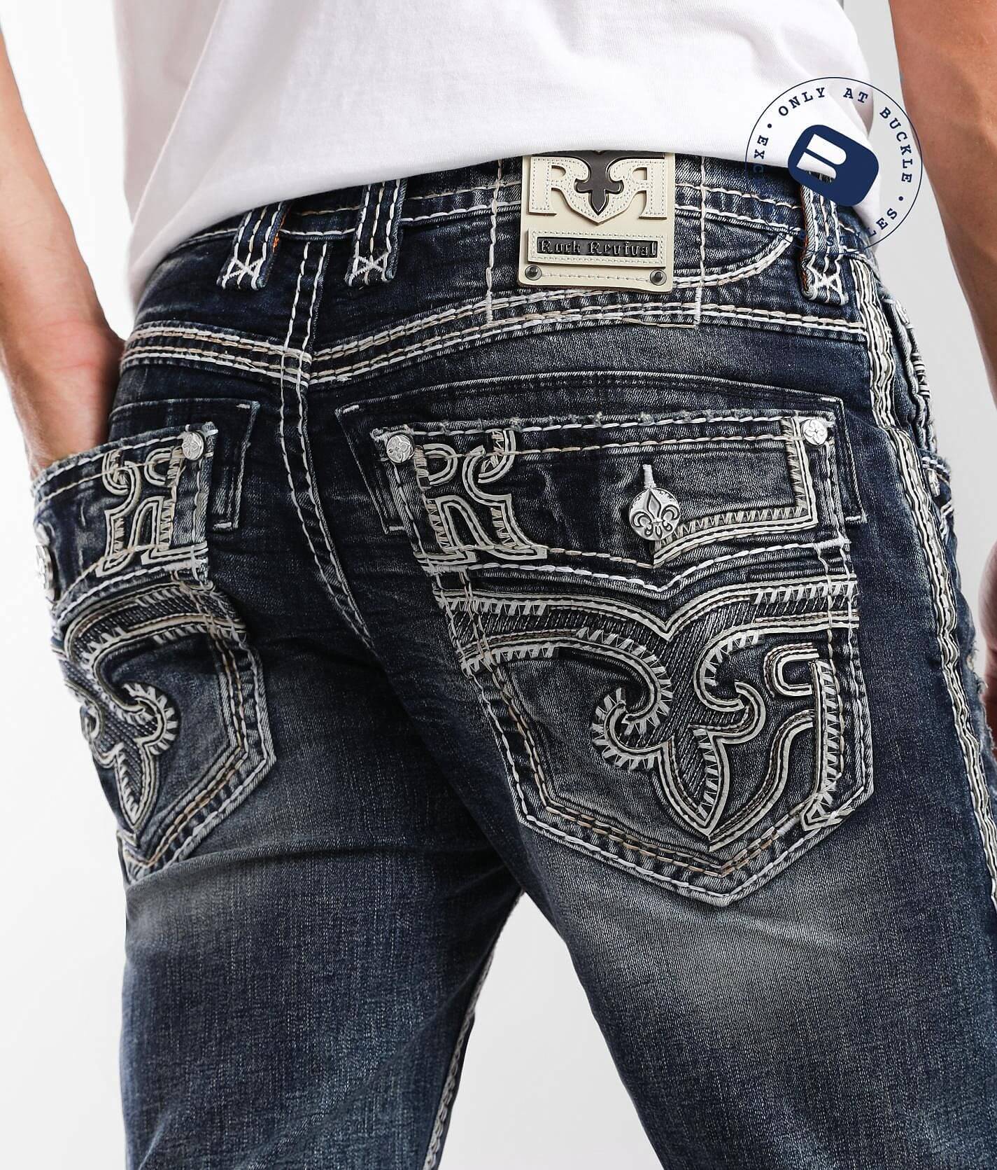 Buckle rock revival jeans 2024 mens