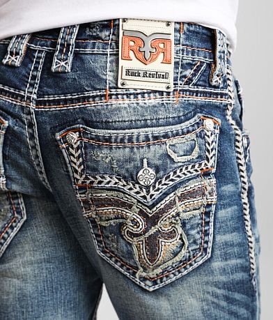 Rock Revival Tanix Straight Stretch Jean back pocket view