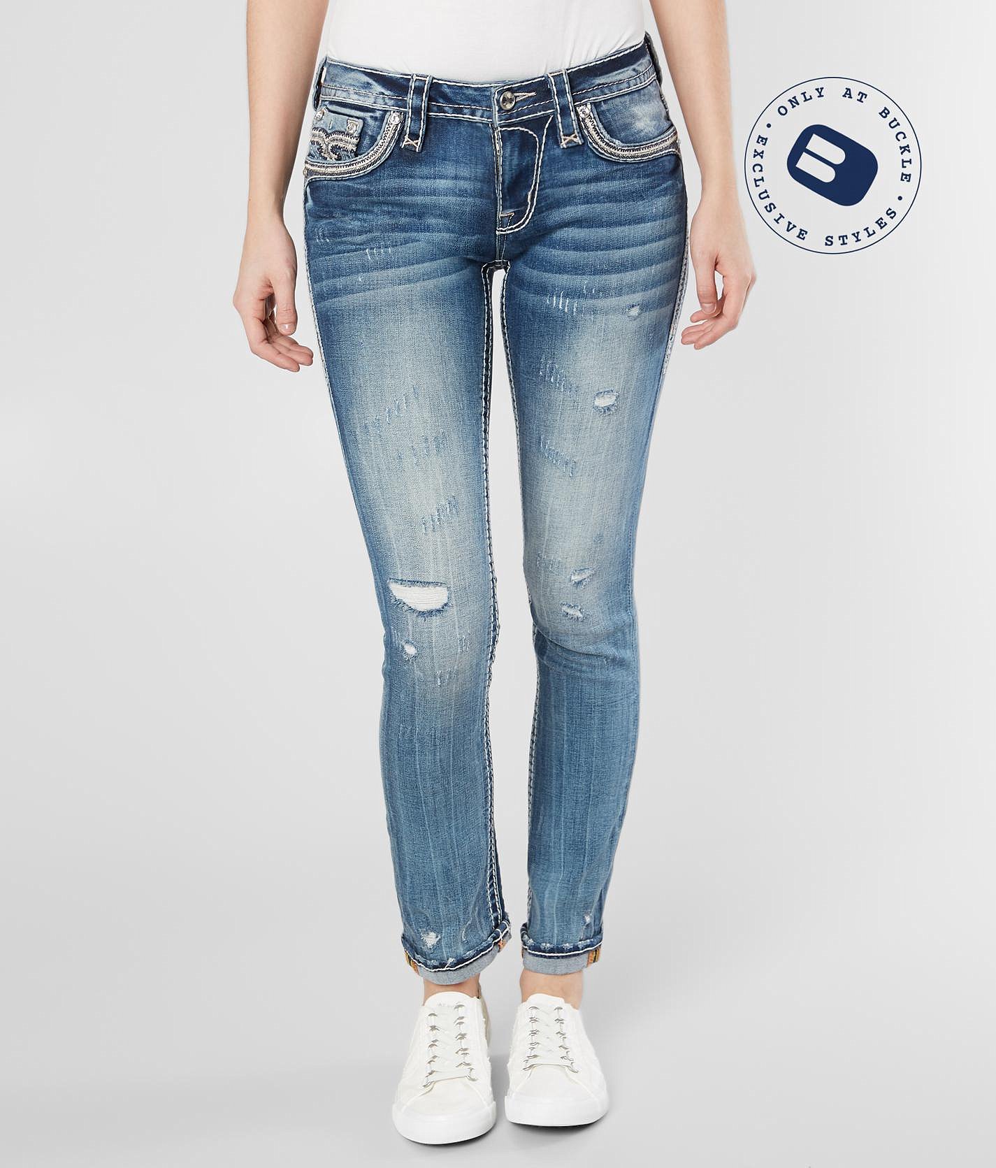 cuffed blue jeans