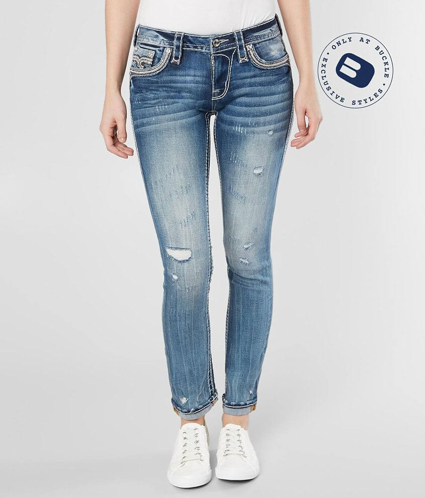 Rock Revival Vien Straight Stretch Cuffed Jean front view