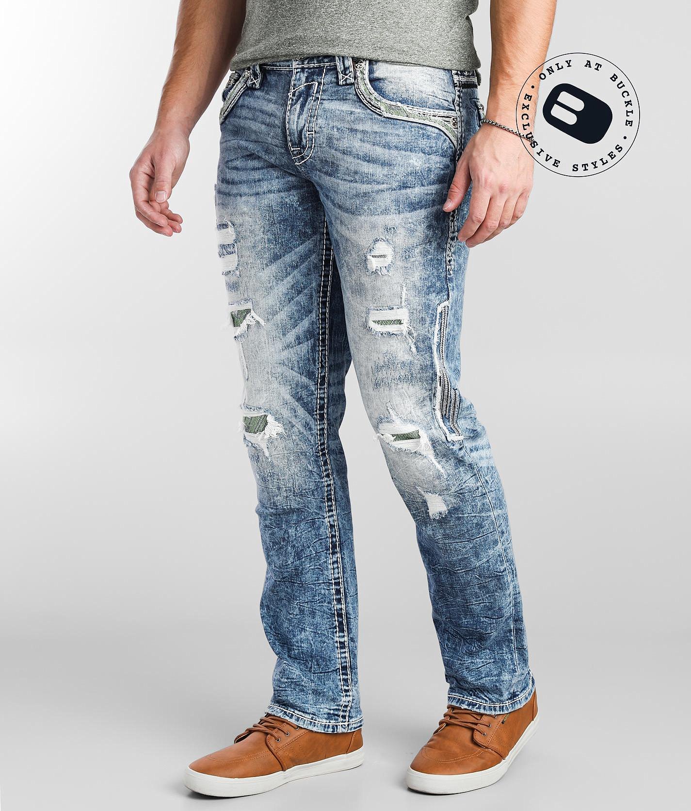 rock revival mens distressed jeans