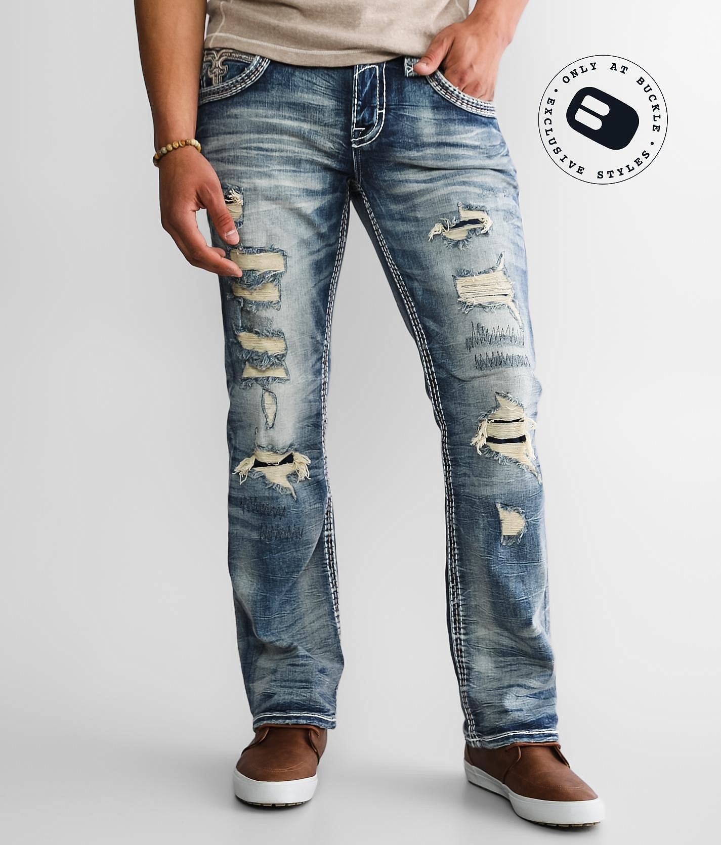 Pantalones Vaqueros De Trabajo Jeans Rock Revival Raanan B203