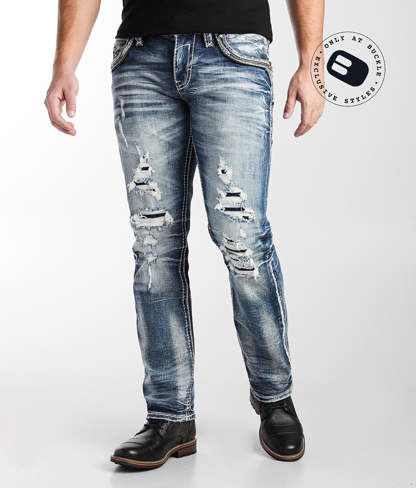 rock revival mens distressed jeans