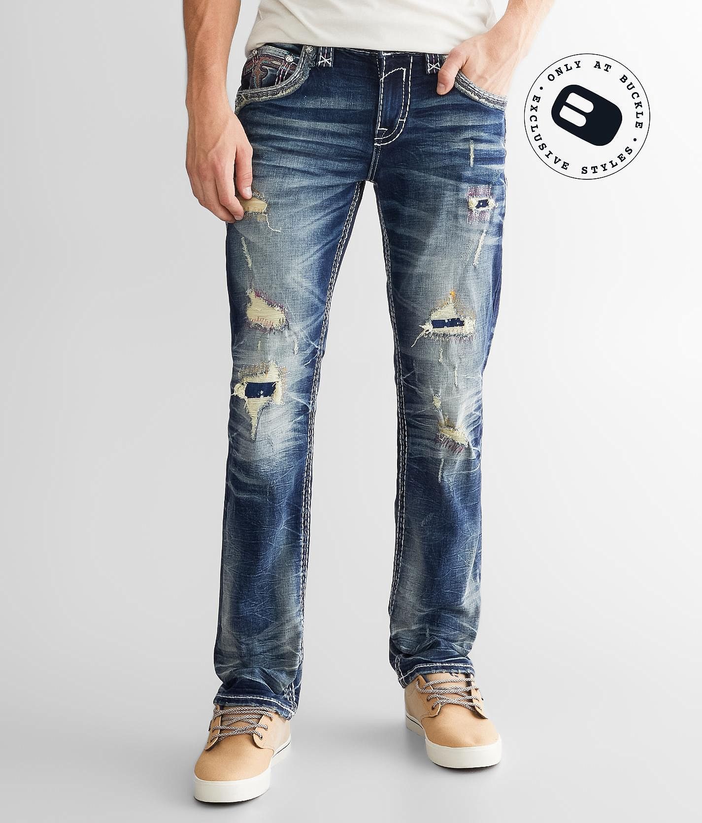 Rock revival mens jeans best sale slim straight