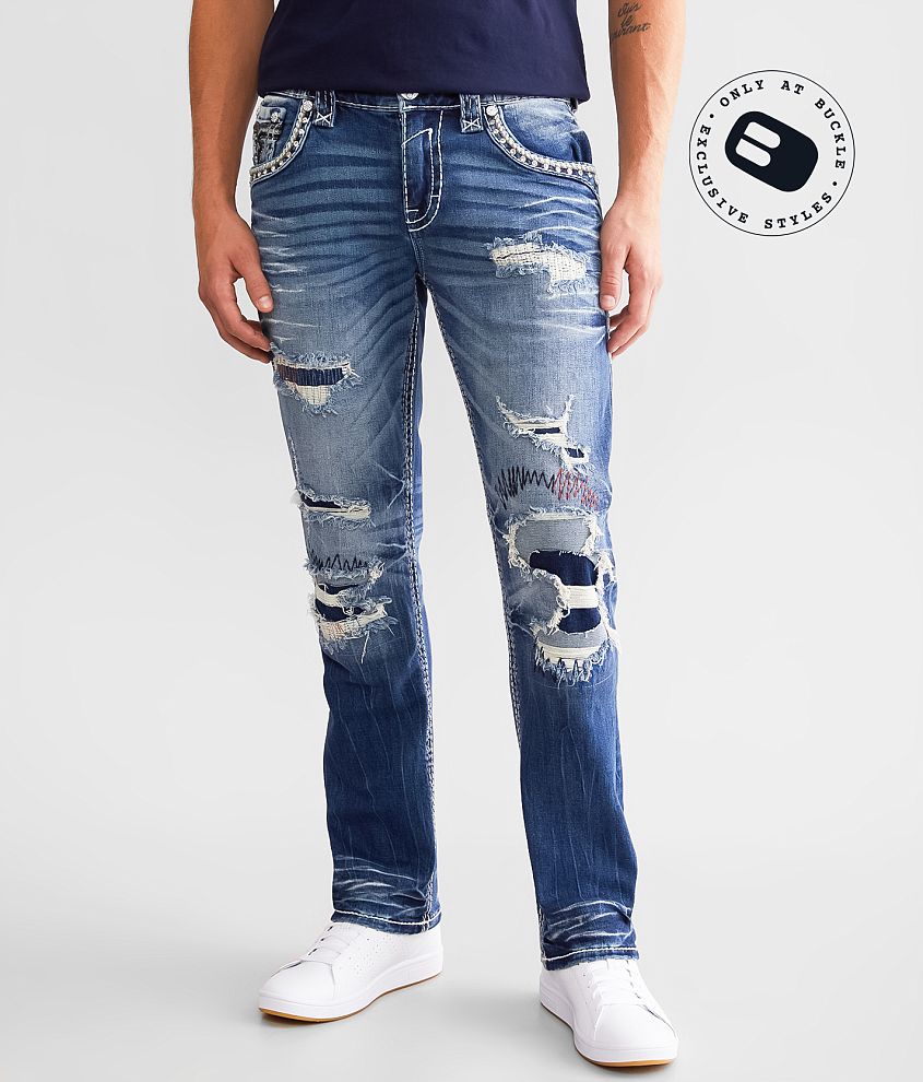 Rock Revival Brayen Straight Stretch Jean - Men's Jeans in Brayen