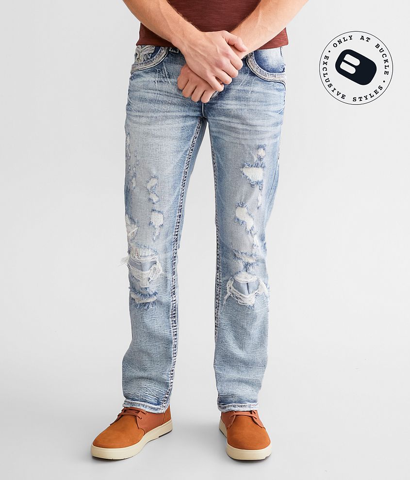 Rock revival mens jeans slim sale straight