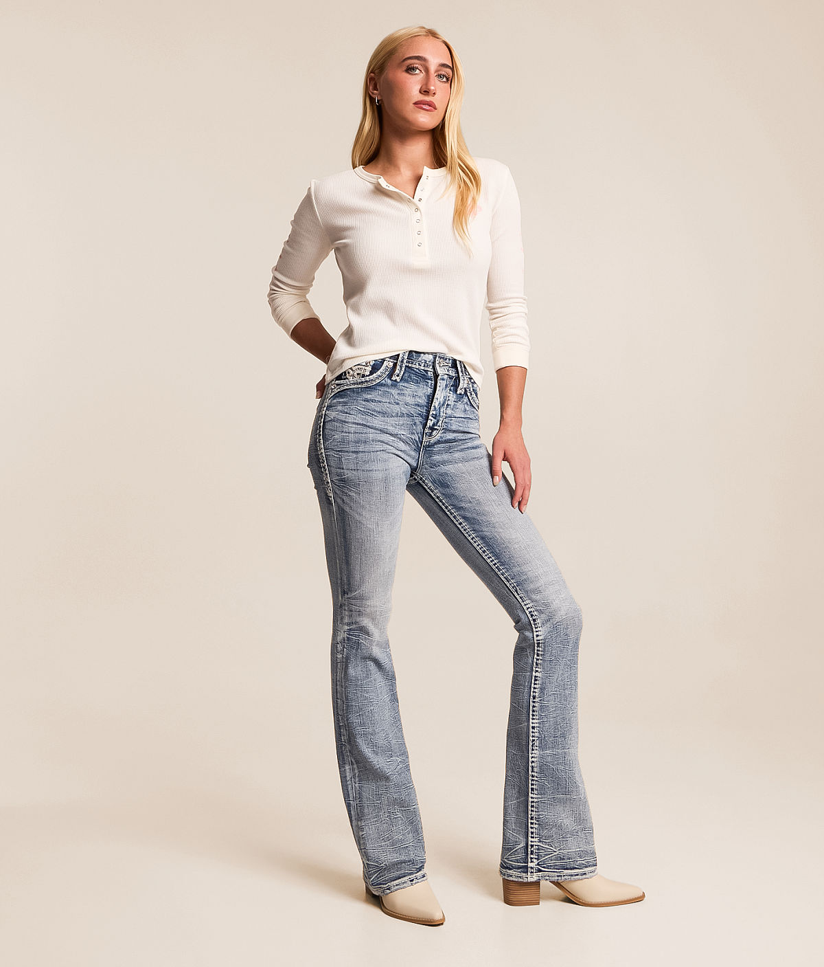 Rock Revival Kiella Curvy High Rise Boot Stretch Jean — Kiella HB200 by Buckle