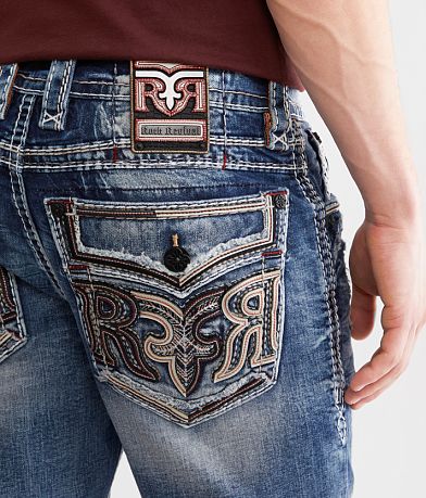 Rock Revival Edgar Boot Stretch Jean back pocket view