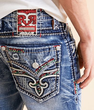 Rock Revival Andres Straight Stretch Jean back pocket view