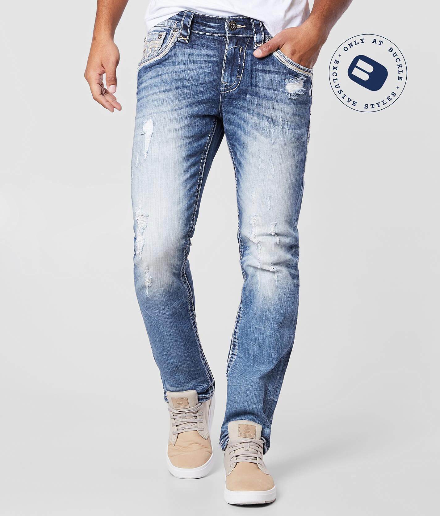 rock revival men's straight jeans