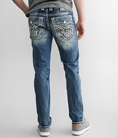 Rock Revival Bisque Slim Straight Stretch Jean back view