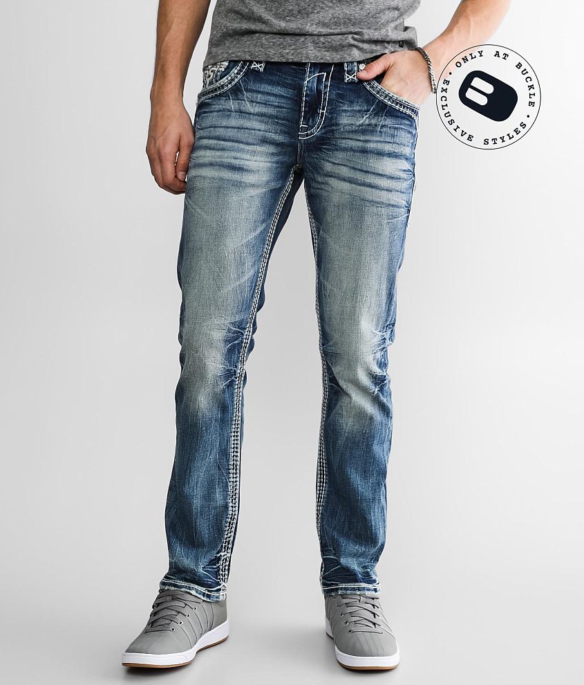 Rock Revival Bisque Slim Straight Stretch Jean front view