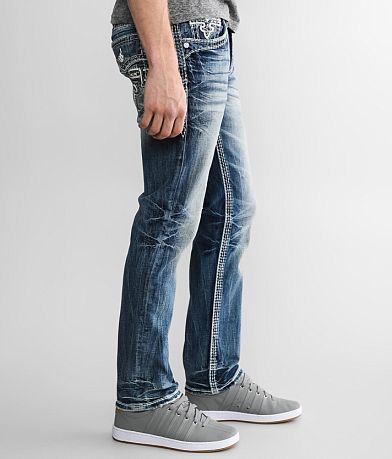 Rock Revival Bisque Slim Straight Stretch Jean full right side view