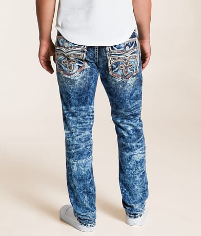 Rock Revival Jim Straight Stretch Jean back view