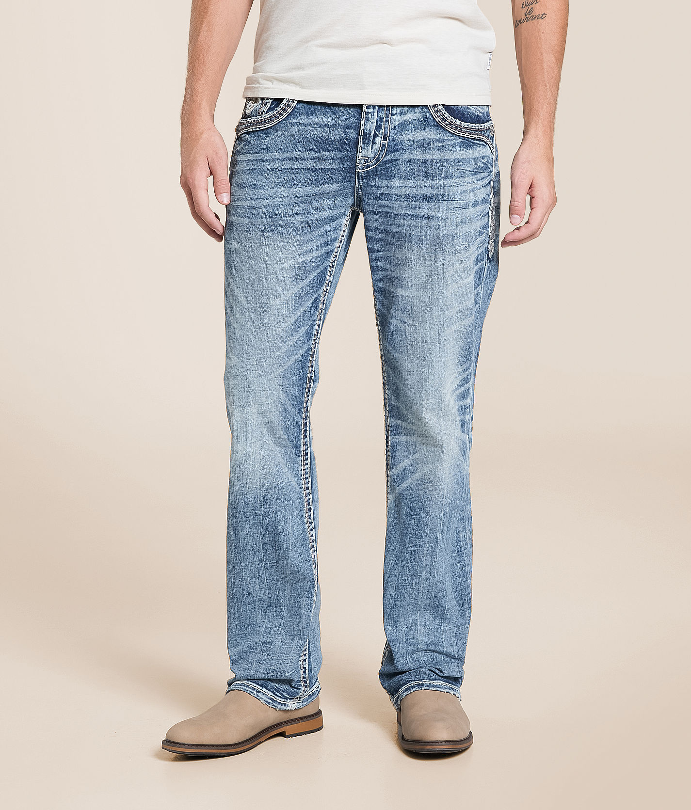 Rock Revival Quill Boot Stretch Jean - Men's Jeans in Quill B202
