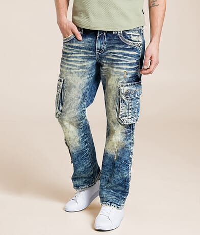Rock Revival Nashan Relaxed Straight Cargo Stretch Jean front view