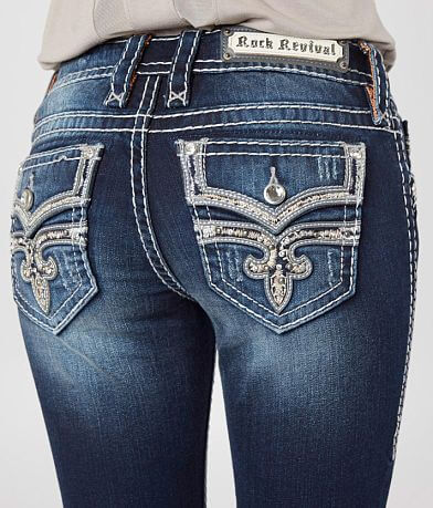 Rock Revival Silana Straight Stretch Jean back pocket view