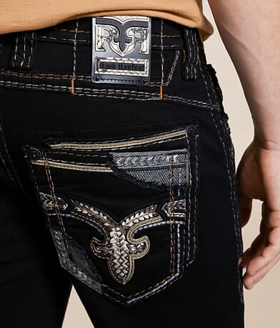 Rock Revival Quinlan Slim Boot Stretch Jean back pocket view