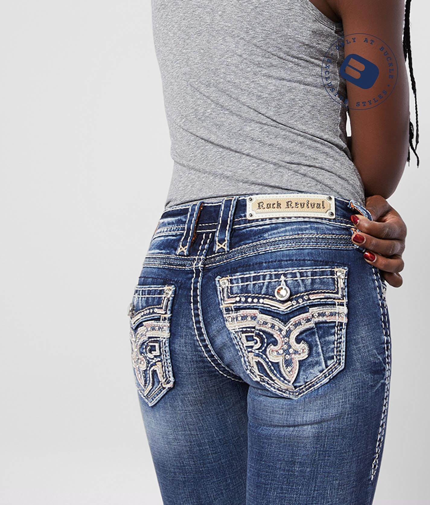 cheap womens rock revival jeans