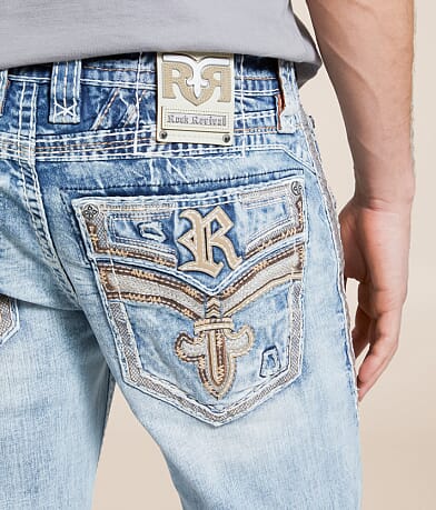 Rock Revival Jedediah Slim Boot Stretch Jean back pocket view