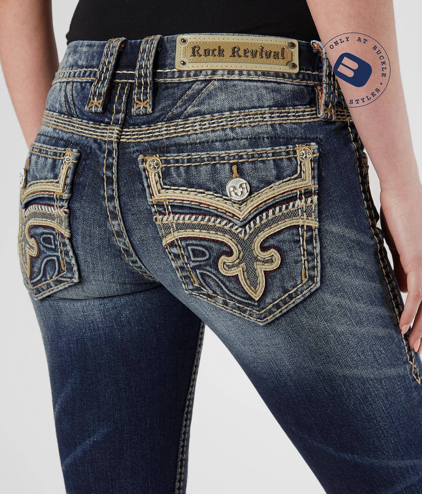 cheap womens rock revival jeans