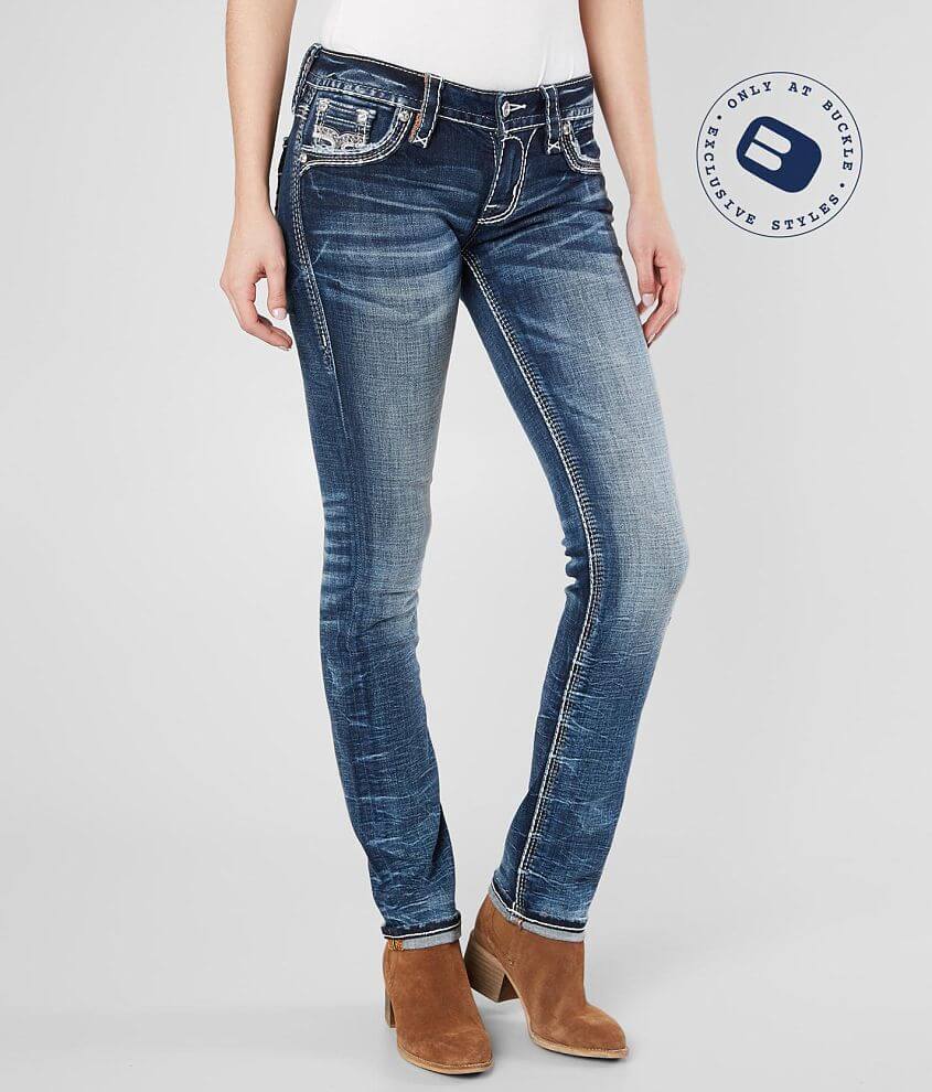 Rock Revival Aliana Straight Stretch Cuffed Jean front view