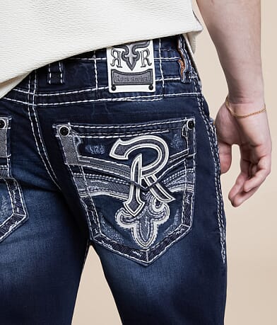 Rock Revival Kazane Slim Boot Stretch Jean back pocket view