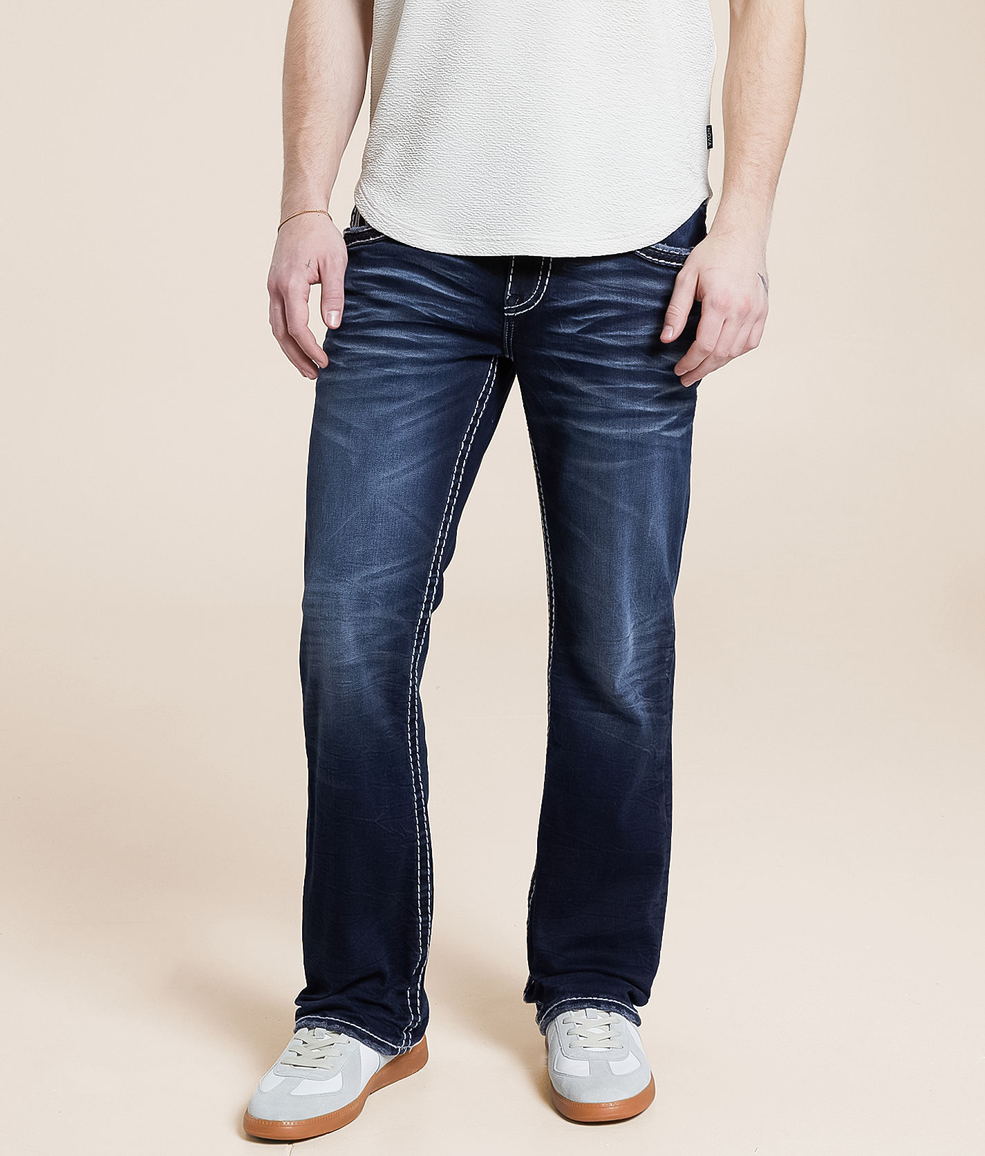 Rock Revival Kazane Slim Boot Stretch Jean - Men's Jeans in Kazane