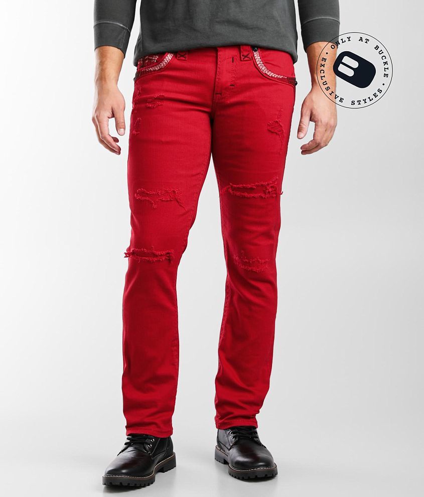 Rock Revival Brody Slim Straight Pant Men's Pants in Brody SJ210 Buckle