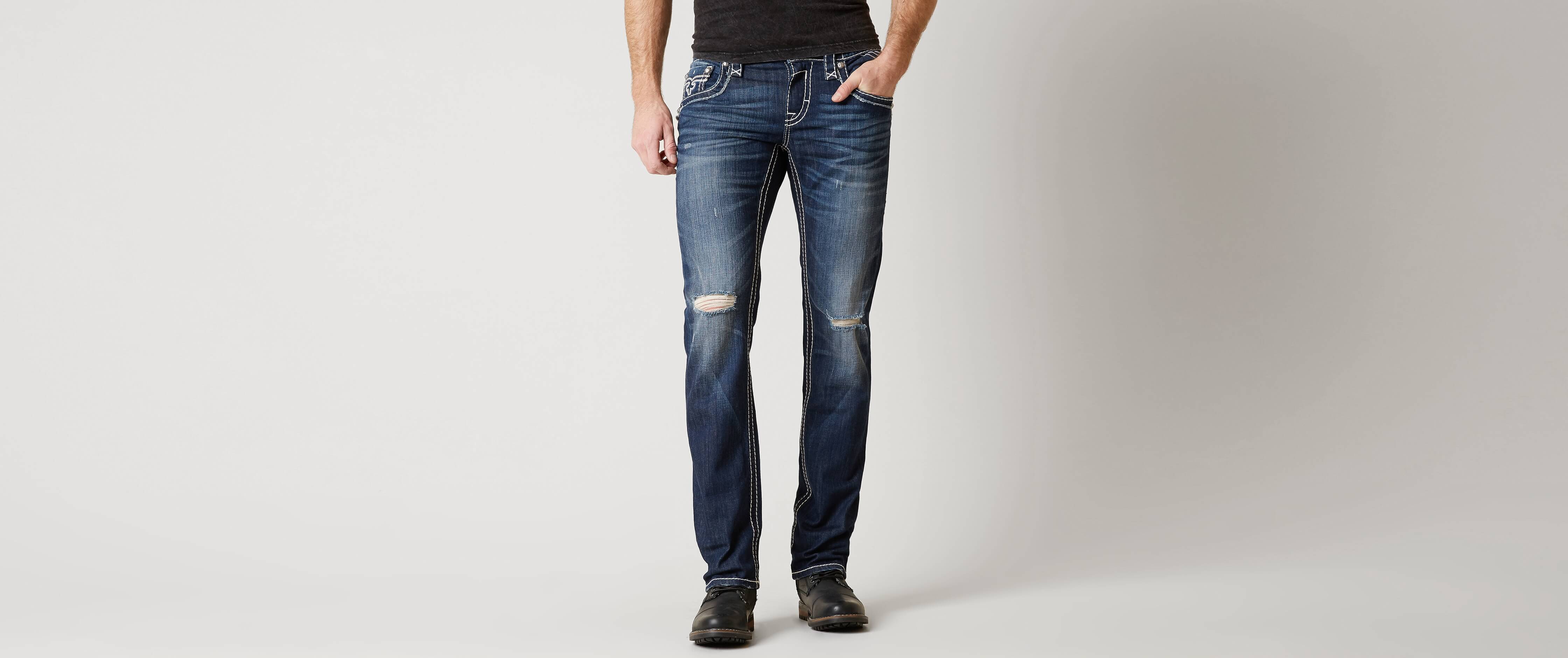 men's rock revival skinny fit jeans