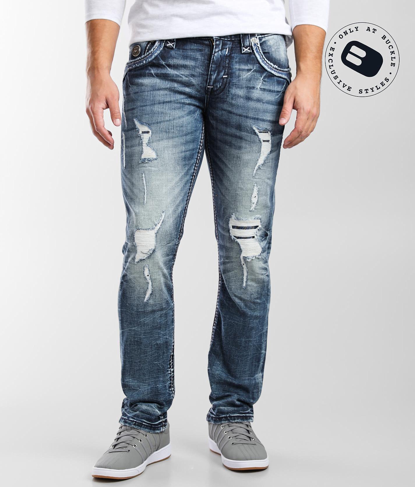 rock revival mens slim fit jeans