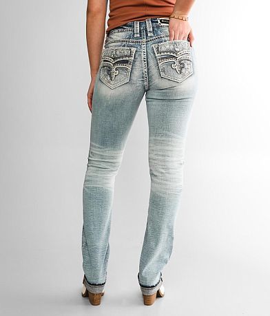 Rock Revival Dubarry Mid-Rise Straight Stretch Jean back view