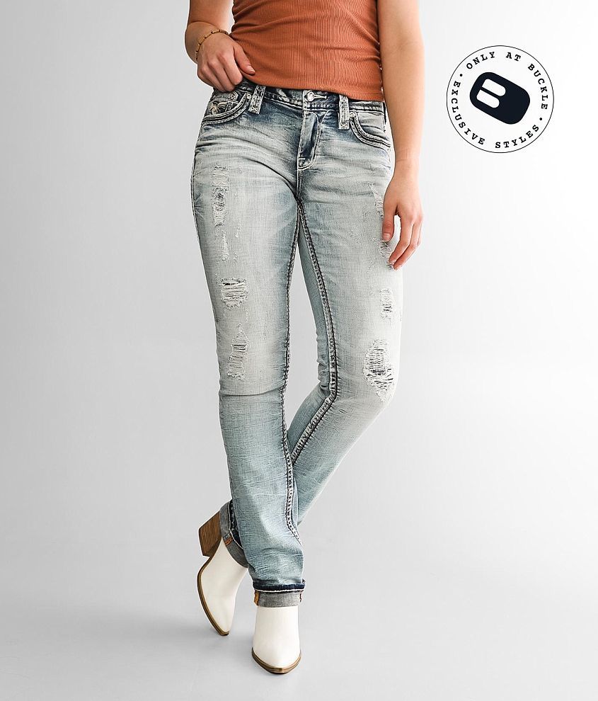 Rock Revival Dubarry Mid-Rise Straight Stretch Jean front view