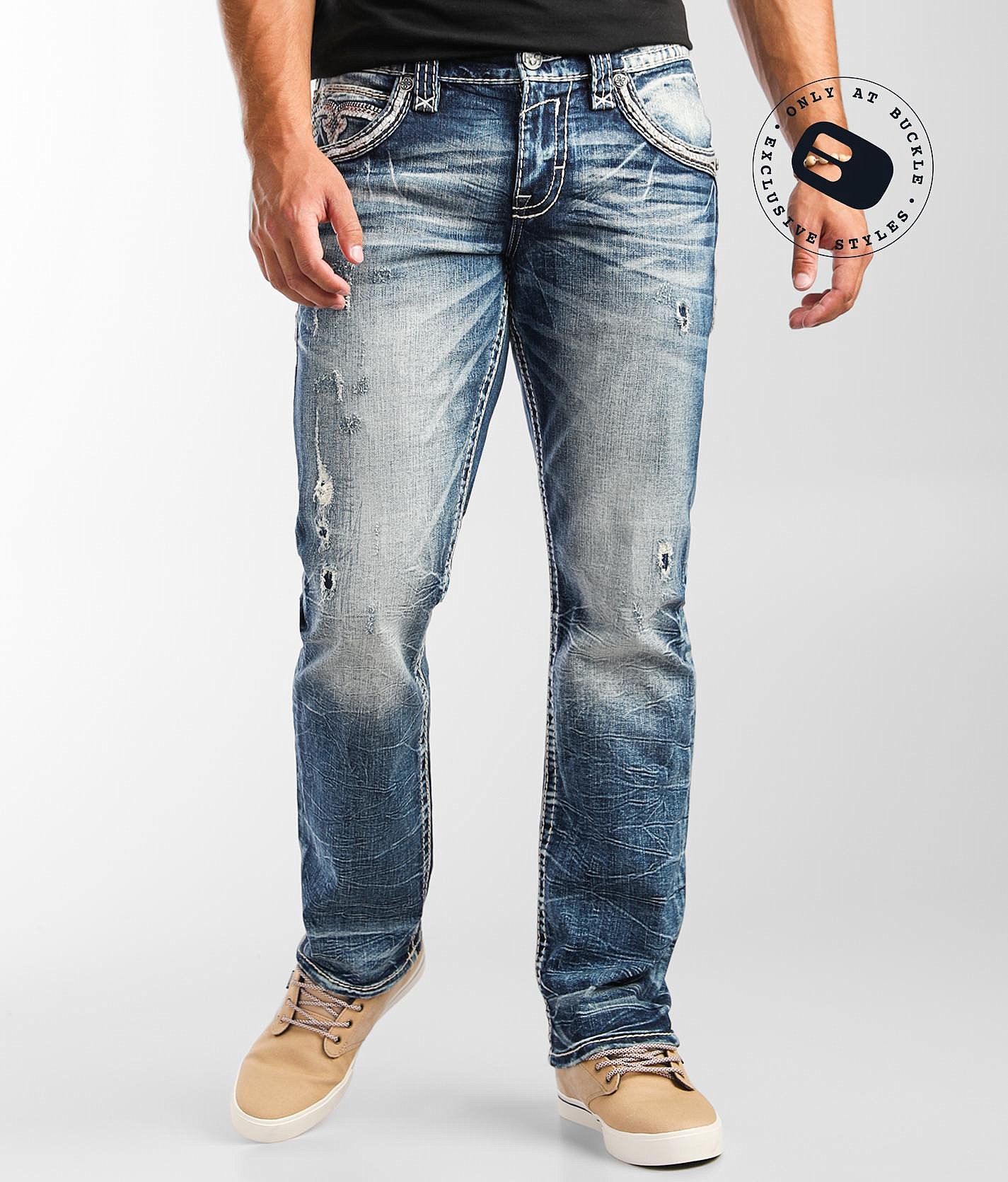 tan rock revival jeans