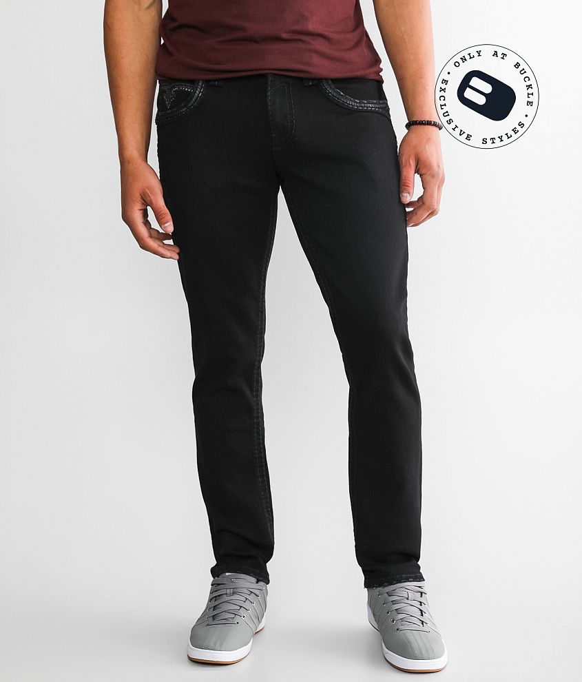 Rock Revival Tan Slim Straight Stretch Jean Men's Jeans in Tan SJ202