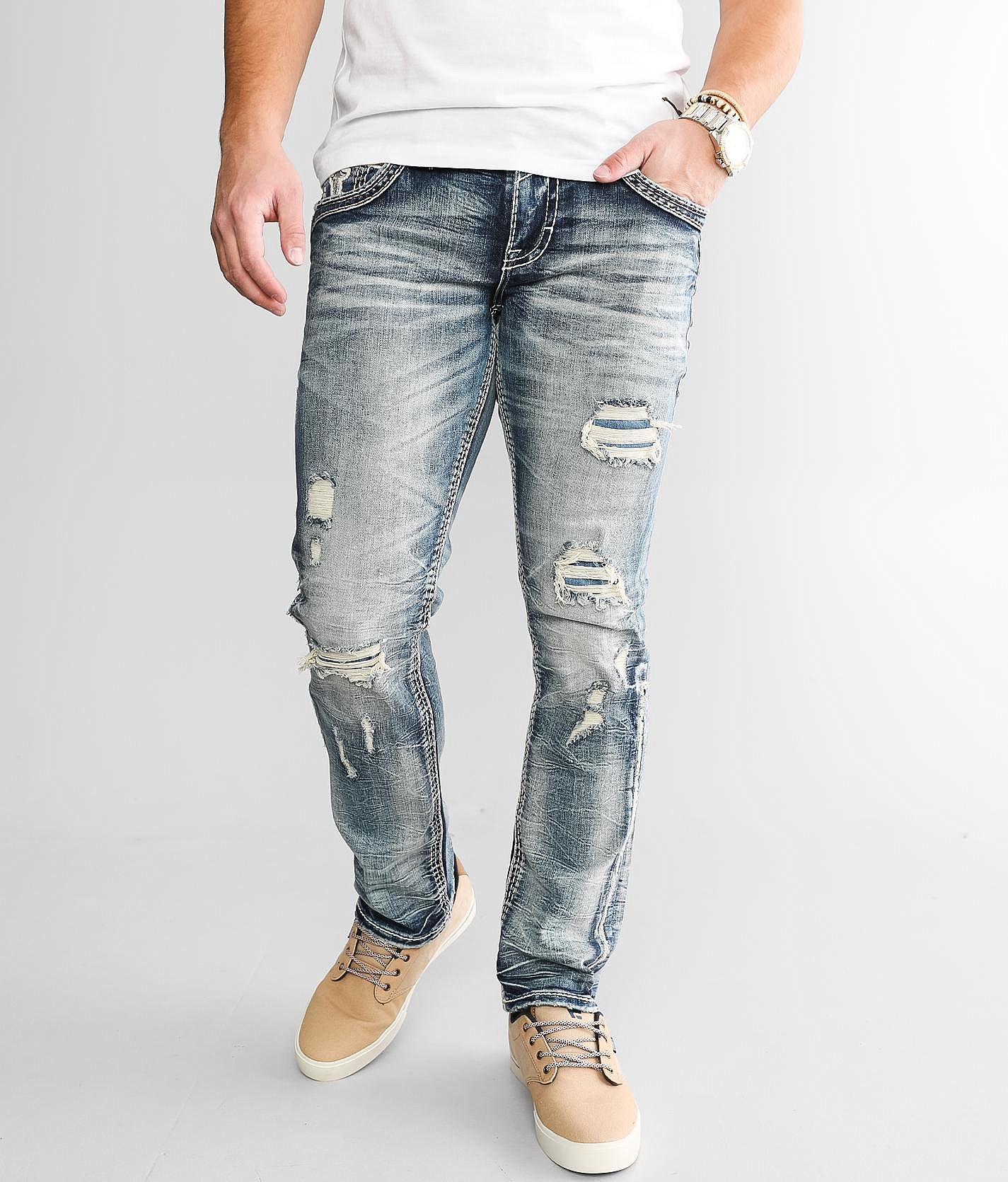 Rock Revival Flynn Slim Boot Stretch Jean - Men's Jeans in Flynn SB202