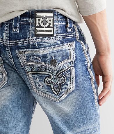 Rock Revival Eugene Slim Boot Stretch Jean back pocket view