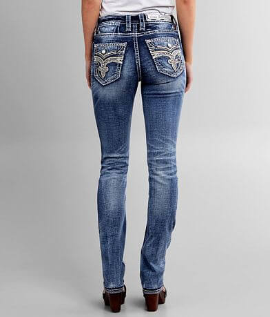 Rock Revival Vitual Pink Mid-Rise Straight Jean BACK