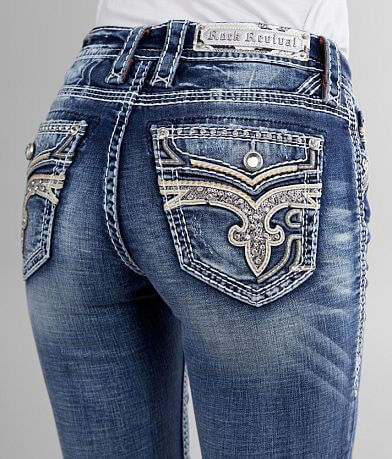 Rock Revival Vitual Pink Mid-Rise Straight Jean BACK_POCKET