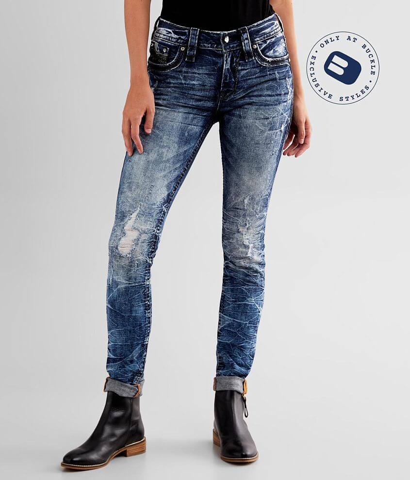 Rock Revival Carmine Mid-Rise Skinny Stretch Jean front view