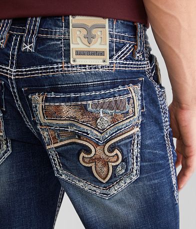 Rock Revival Rolf Slim Straight Stretch Jean back pocket view