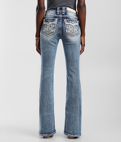 Rock Revival Nadine Mid-Rise Flare Stretch Jean back view
