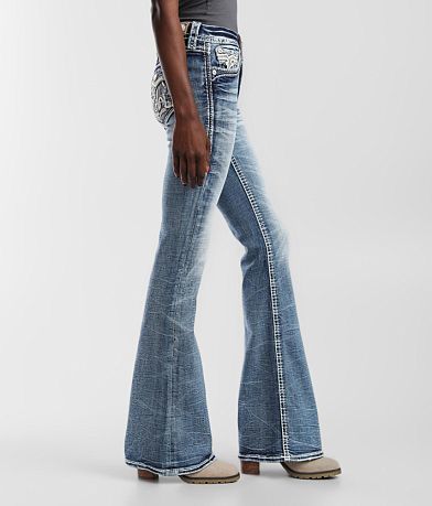 Rock Revival Nadine Mid-Rise Flare Stretch Jean full right side view