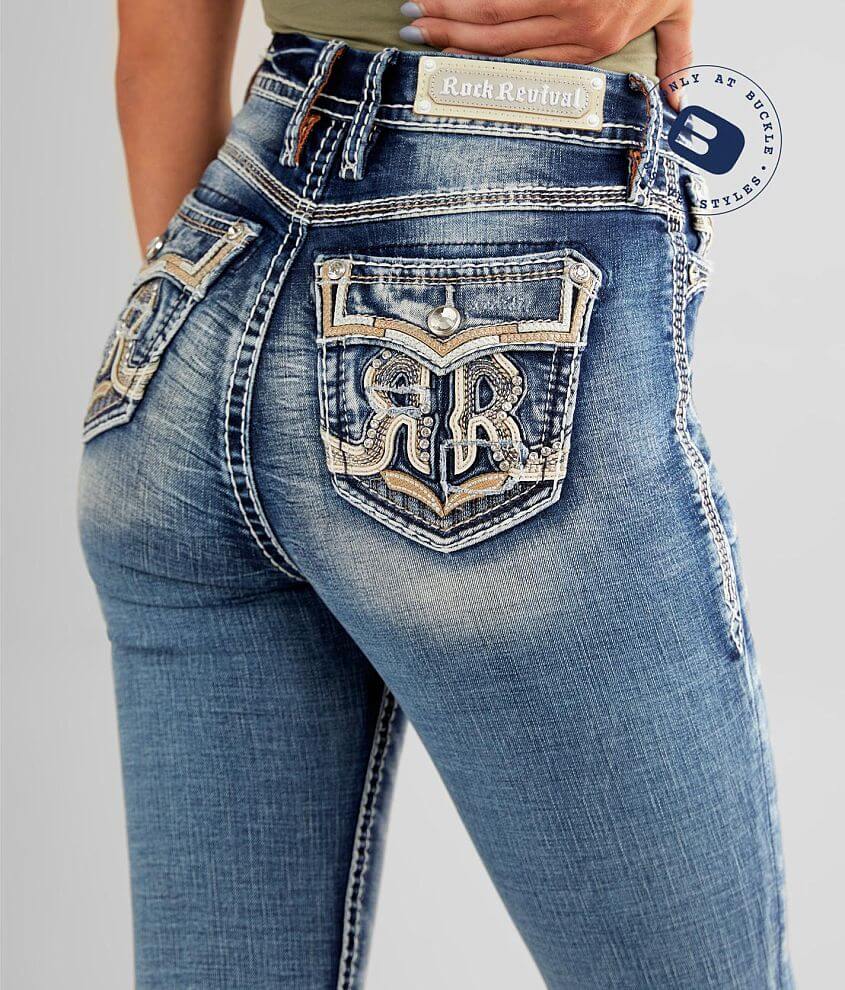 High waisted hot sale rock revival jeans