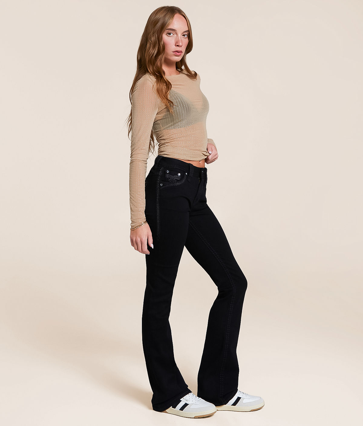 Rock Revival Nadine Mid-Rise Boot Stretch Jean — Nadine MB220 by Buckle
