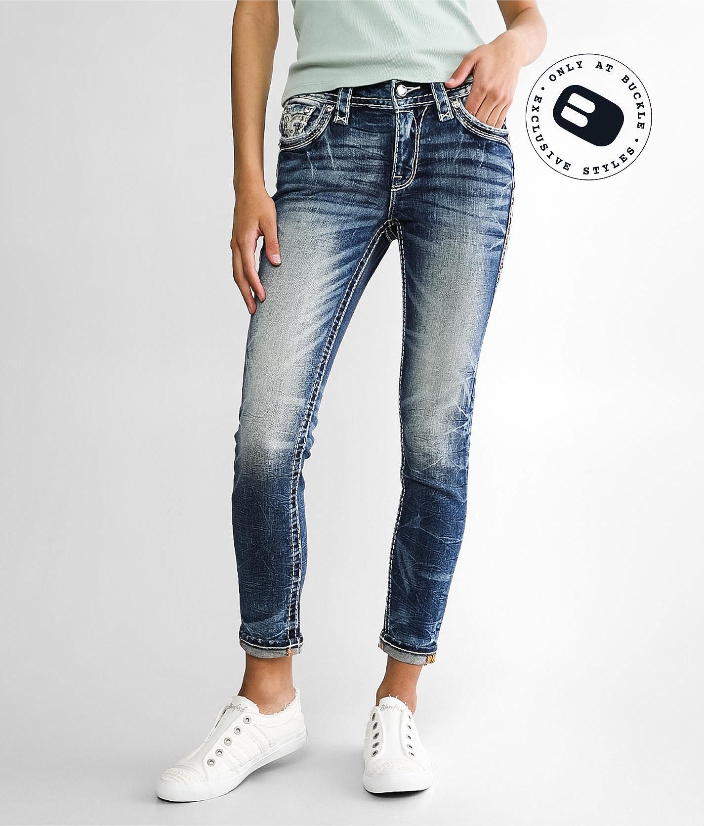 Rock Revival Rosewood Mid-Rise Ankle Skinny Jean - Buckle