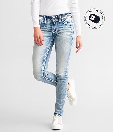 Rock Revival Rosewood Mid-Rise Skinny Stretch Jean front view