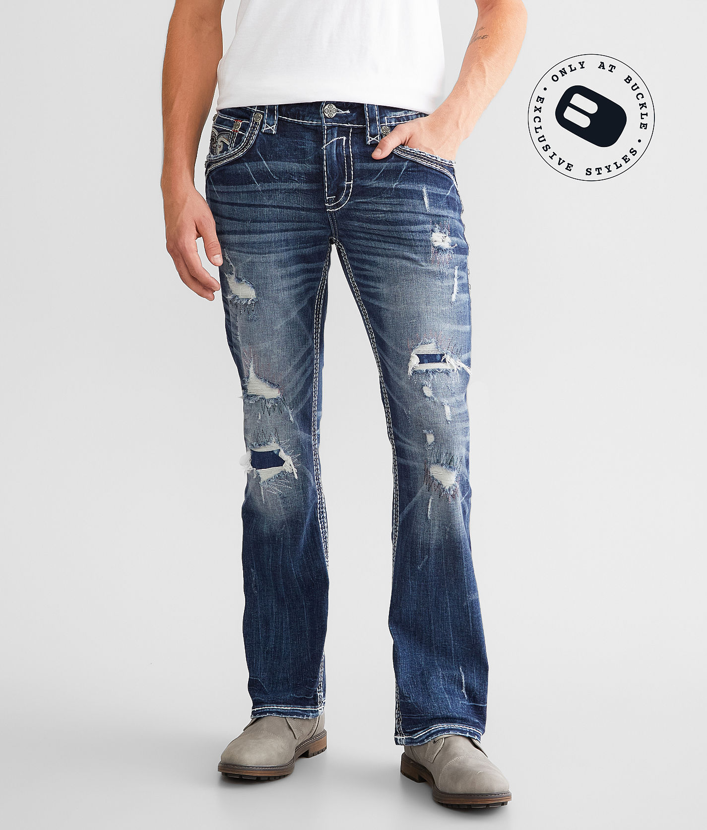 Rock Revival Richie Slim Boot Stretch Jean - Men's Jeans in Richie SB207